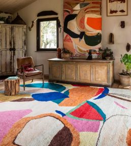 Layered Heather Chontos Kaleidoscope rug Multi HECHKA180270 Multi