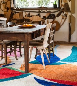 Layered Heather Chontos Kaleidoscope rug Multi HECHKA180270 Multi