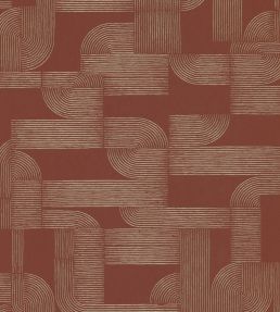 Hector Wallpaper by Casamance Terracotta / Dore