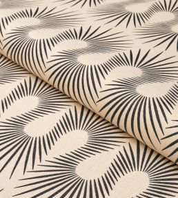 Hedgehog Fabric by Schumacher Putty Black