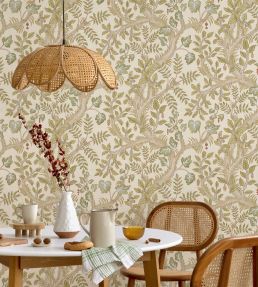 Hedgerow Wallpaper by Josephine Munsey Cream and Olive