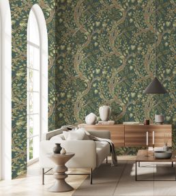 Hedgerow Wallpaper by Josephine Munsey Teal