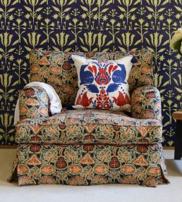 Heirloom Fabric by MINDTHEGAP Blue Red