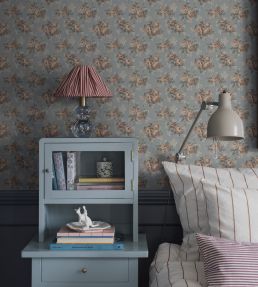 Helena Wallpaper by Borastapeter Soft Blue