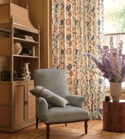 Helia Stripe Fabric by Jane Churchill Blue