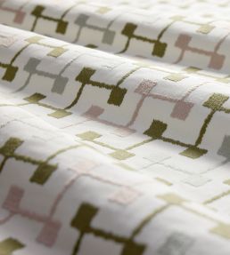 Hemlock Fabric by Clarke & Clarke Olive/Blush