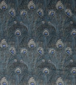 Hera Feather in Ladbroke Linen Fabric by Liberty Lapis