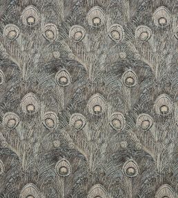 Hera Feather in Ladbroke Linen Fabric by Liberty Pewter