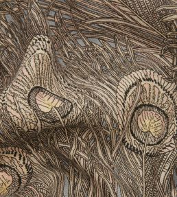 Hera Feather in Ladbroke Linen Fabric by Liberty Pewter