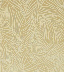 Hera Plume Wallpaper by Liberty Pewter Gold
