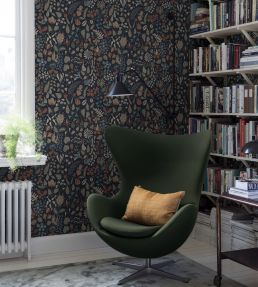 Herbarium Wallpaper by Borastapeter Midnight