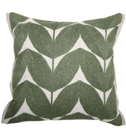 Herbes Folles Cushion 45 x 45cm by Maison Casamance Olive