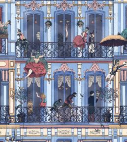 Heritage House Wallpaper by Brand McKenzie Cornflower