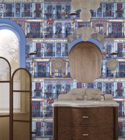 Heritage House Wallpaper by Brand McKenzie Cornflower