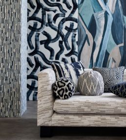Herrera Fabric by Clarke & Clarke Ink