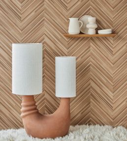 Herringbone Wallpaper by Eijffinger Brown/Copper