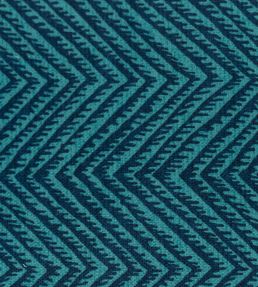 Herringbone Resist Fabric by Titley and Marr Indigo & Turquoise