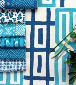 Herringbone Resist Fabric by Titley and Marr Amber
