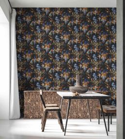 Hestia Wallpaper by Woodchip & Magnolia Coal Black