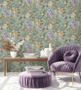 Hestia Wallpaper by Woodchip & Magnolia Garlic Green