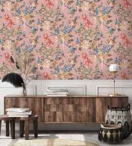Hestia Wallpaper by Woodchip & Magnolia Salmon Pink