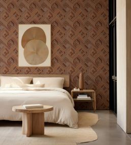 Hexagonal Wallpaper by Coordonne Clay