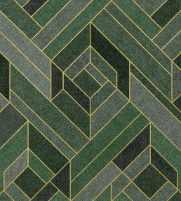 Hexagonal Wallpaper by Coordonne Emerald