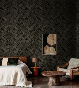 Hexagonal Wallpaper by Coordonne Slate