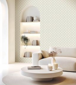 Hexaline Wallpaper by Caselio Noir blanc or