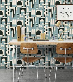 Hey! Manhattan Wallpaper by Mini Moderns High Tide
