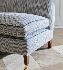 Hicks Fabric by James Hare Midnight Navy