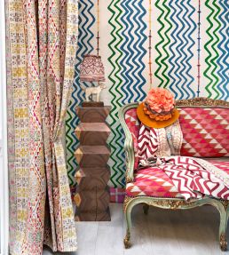Hideaway Fabric by Christopher Farr Cloth Green