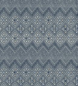High Plains Wallpaper by Thibaut Navy and White