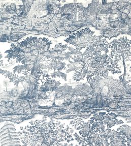 Highgrove Toile Fabric by Sanderson Tetbury Blue