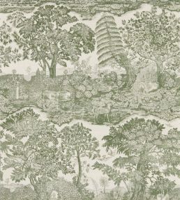 Highgrove Toile Wallpaper by Sanderson Yew Green