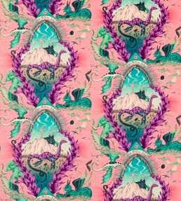 Highlandia Velvet Fabric by Clarke & Clarke Pink