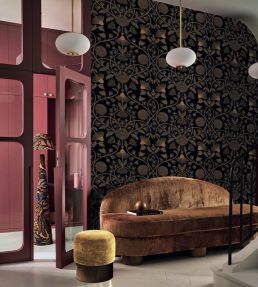 Hippolyte Wallpaper by Casamance Noir/dore