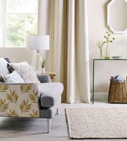Hockley Stripe Fabric by Sanderson Charcoal