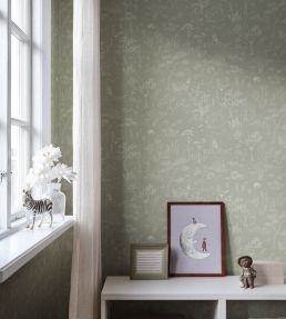 Hollie Wallpaper by Sandberg Pistachio