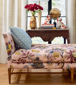 Holly Trellis Fabric by Anna French Blue