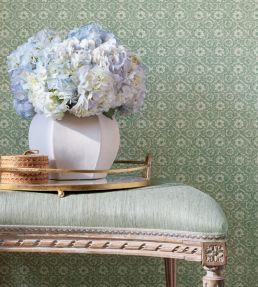 Holly Trellis Wallpaper by Anna French Blush