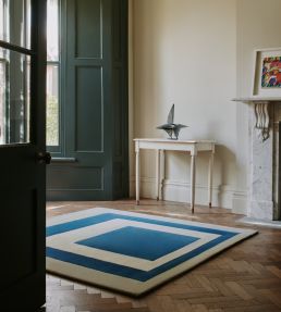 CF Editions Homage To The Square by Josef Albers rug Blue/White CFR113-01 Blue/White