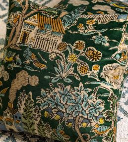 Home Park Velvet Fabric by GP & J Baker Royal Green