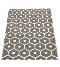 Pappelina Honey rug Charcoal/Vanilla HO9A716 Charcoal/Vanilla