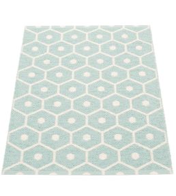 Pappelina Honey rug Pale Turquoise/Vanilla HO1A716 Pale Turquoise/Vanilla