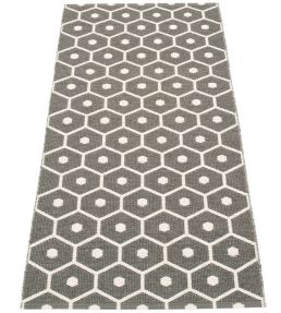 Pappelina Honey Runner rug Charcoal/Vanilla HO9A722 Charcoal/Vanilla