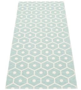 Pappelina Honey Runner rug Pale Turquoise/Vanilla HO1A722 Pale Turquoise/Vanilla