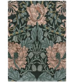 Morris & Co Honeysuckle & Tulip rug Teal 130407140200 Teal