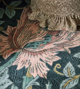 Morris & Co Honeysuckle & Tulip rug Teal 130407140200 Teal
