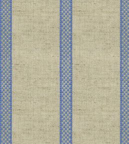 Hopsack Stripe Fabric by Ian Mankin Airforce